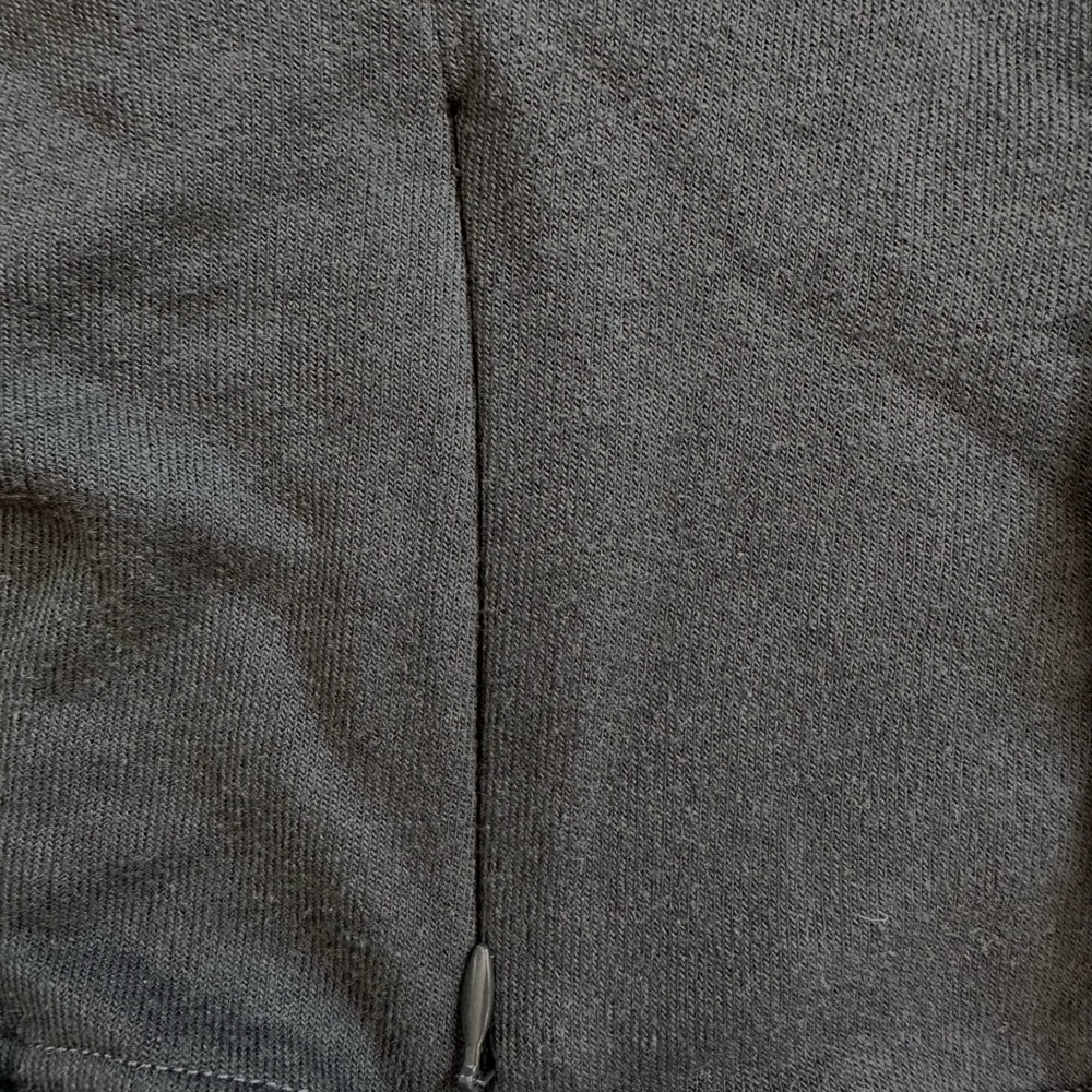 ALO Yoga Gray Cropped Zip-Up Hoodie - Picture 3 of 5